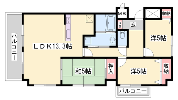 ビューティフルライフの物件間取画像